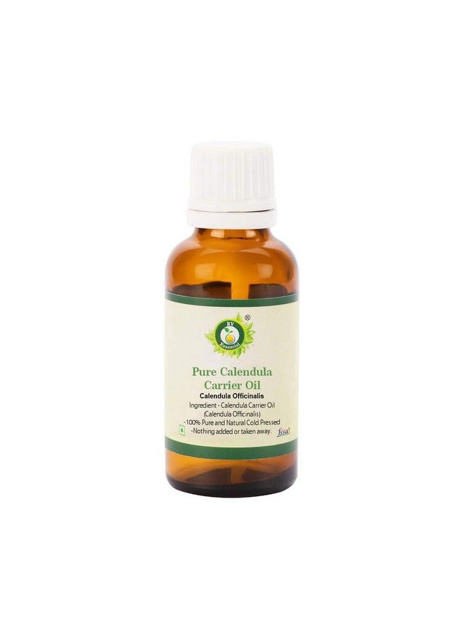 r v essential Pure Calendula Carrier Oil 10Ml Calendula Officinalis (100% Pure And Natural Cold Pressed)  - Image 1