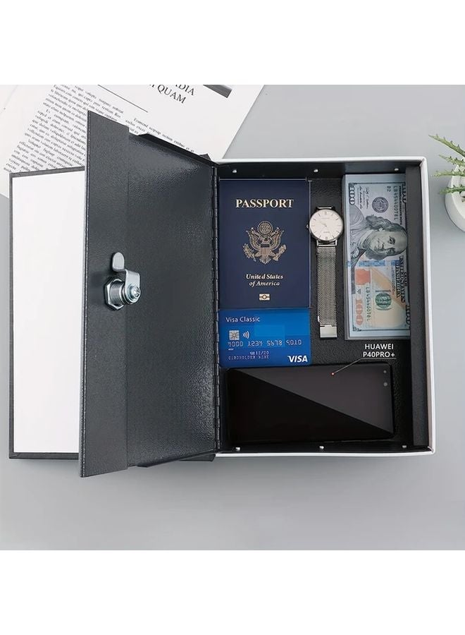 Medium Portable Safe Box With Key Lock For Cash Jewelry Passports Iron Construction - Image 5