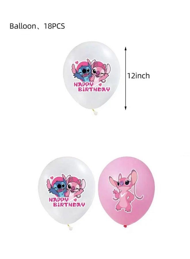 Stitch 18 PCS Birthday Party Decoration Party Supplies for Kids - Image 3