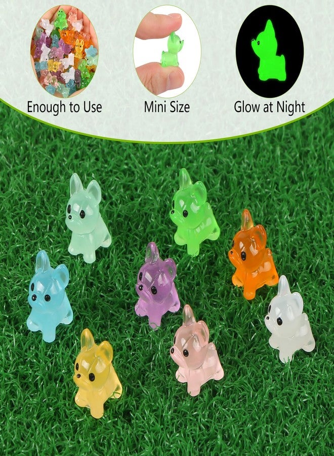 EVERMARKET 80 PCS Tiny Dogs for Crafts Luminous Mini Resin Puppy Dogs Dollhouse Miniatures Mini Animals for Car Fairy Garden Micro Landscaping Plant Decoration (French Bulldog) - Image 3