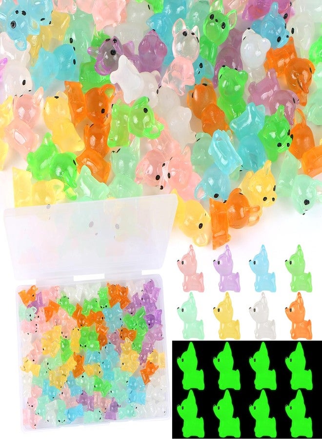 EVERMARKET 80 PCS Tiny Dogs for Crafts Luminous Mini Resin Puppy Dogs Dollhouse Miniatures Mini Animals for Car Fairy Garden Micro Landscaping Plant Decoration (French Bulldog) - Image 1
