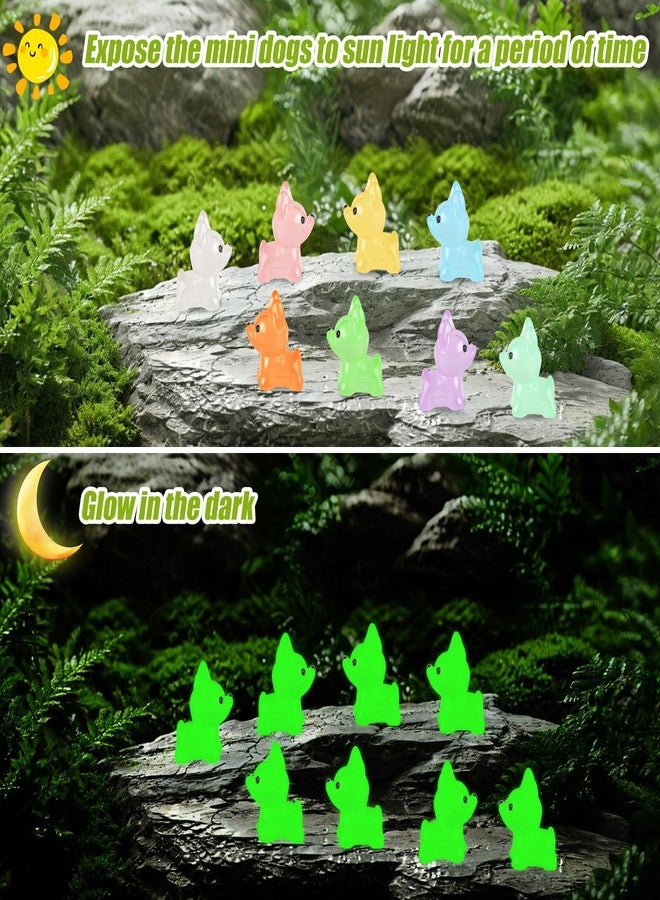 EVERMARKET 80 PCS Tiny Dogs for Crafts Luminous Mini Resin Puppy Dogs Dollhouse Miniatures Mini Animals for Car Fairy Garden Micro Landscaping Plant Decoration (French Bulldog) - Image 5