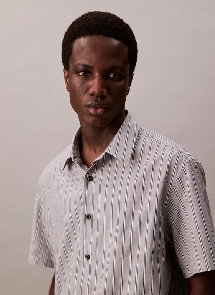 CALVIN KLEIN Textured Cotton Shirt - Image 3