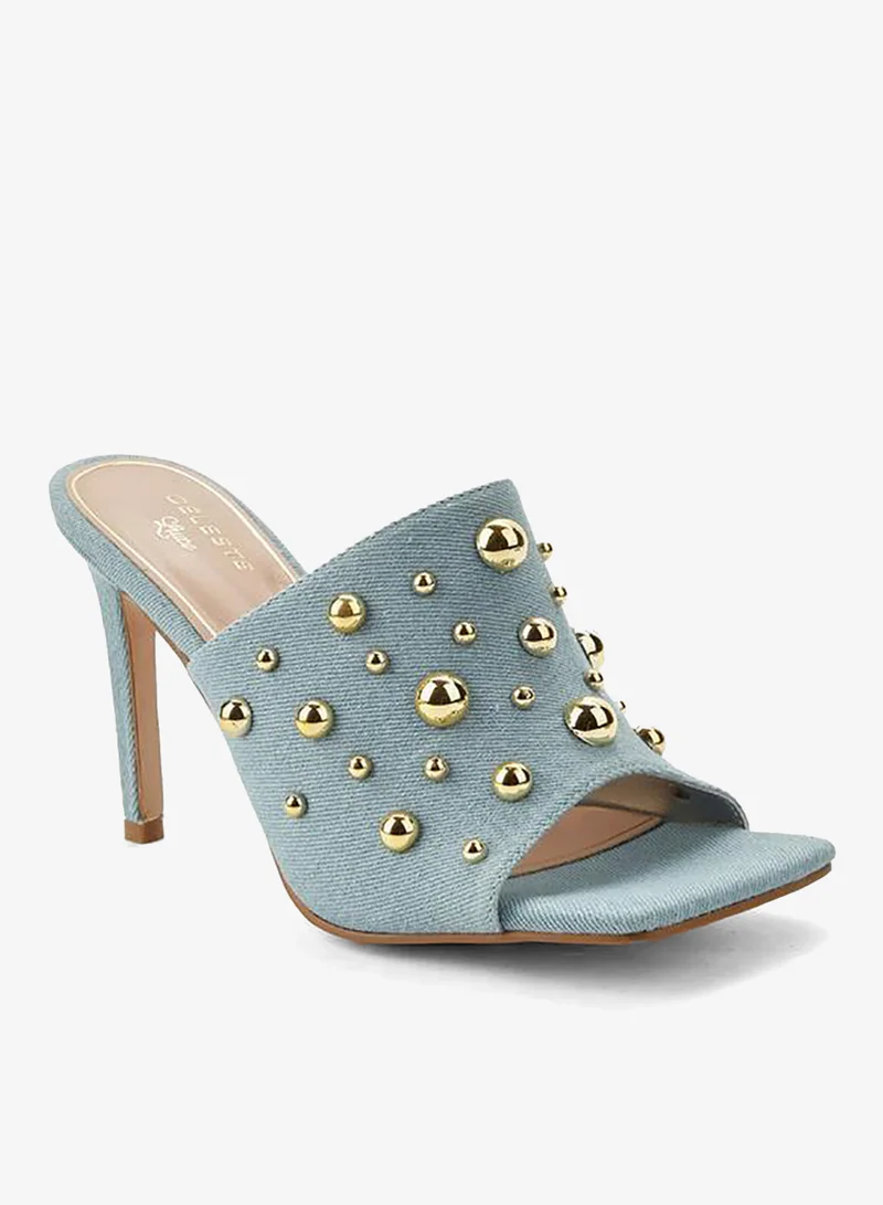 Celeste Women Studded Stiletto Heel Sandals