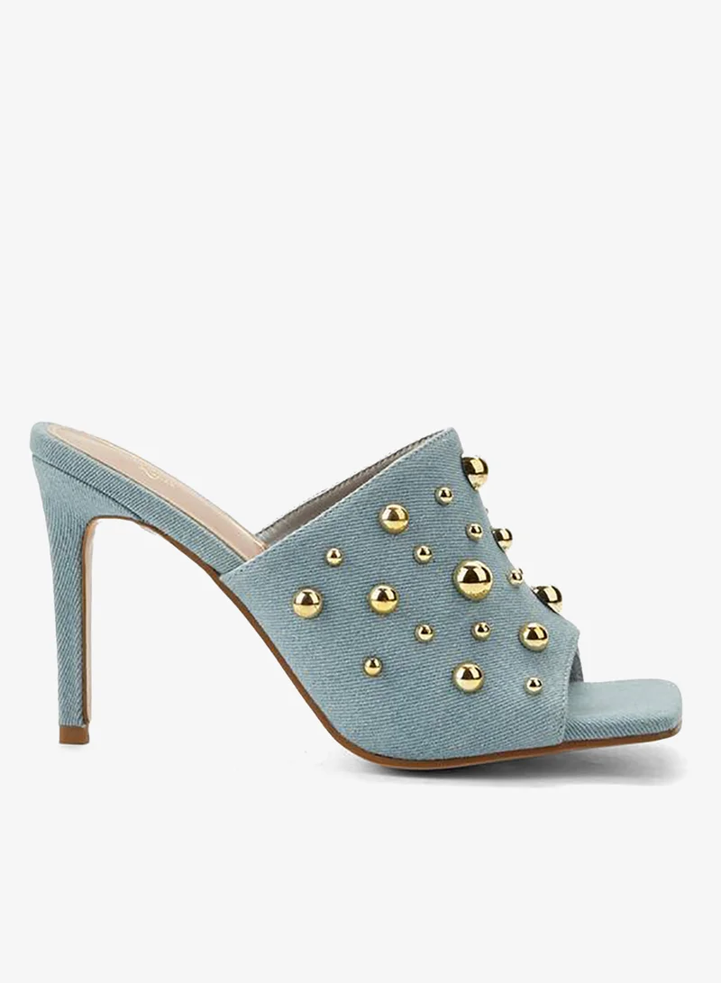 Celeste Women Studded Stiletto Heel Sandals