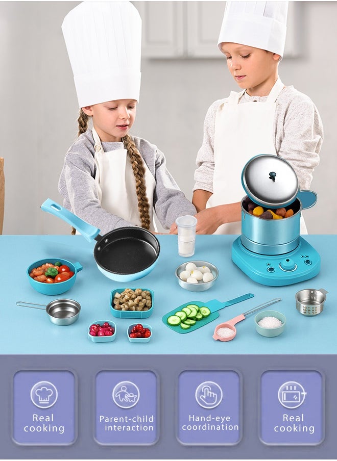Joudiplay 22 pcs A mini kitchen set for real cooking - the complete little chef's playset for kids and babies to learn and play  - Image 1