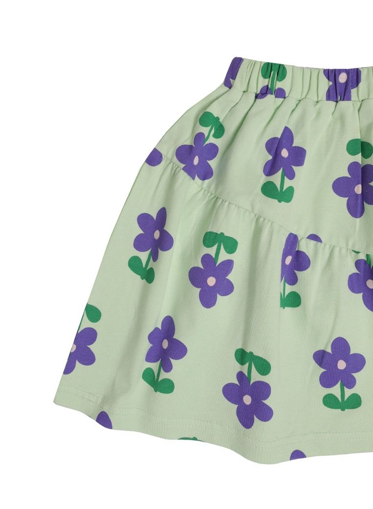 AIKO - Girls T-Shirt and Skirt Floral Pattern Set 11-12Years - Image 3