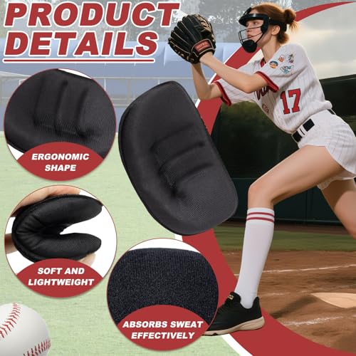 LhyBtm 4 Pcs Softball Fielder's Face Cover Chin Cup Protective Catchers Replacement Face Defense Chin Cup, Baseball Pitchers Helmet Padding for Softball Fielder's Men Women Teensm - Image 3