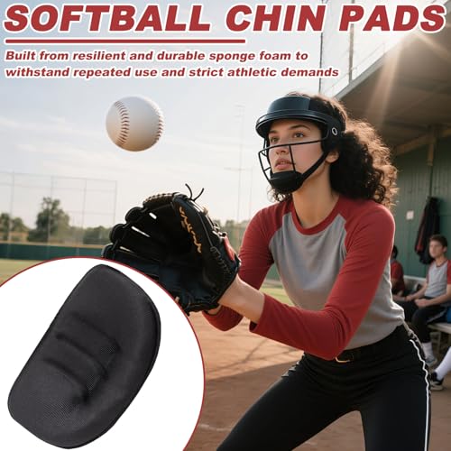 LhyBtm 4 Pcs Softball Fielder's Face Cover Chin Cup Protective Catchers Replacement Face Defense Chin Cup, Baseball Pitchers Helmet Padding for Softball Fielder's Men Women Teensm - Image 5