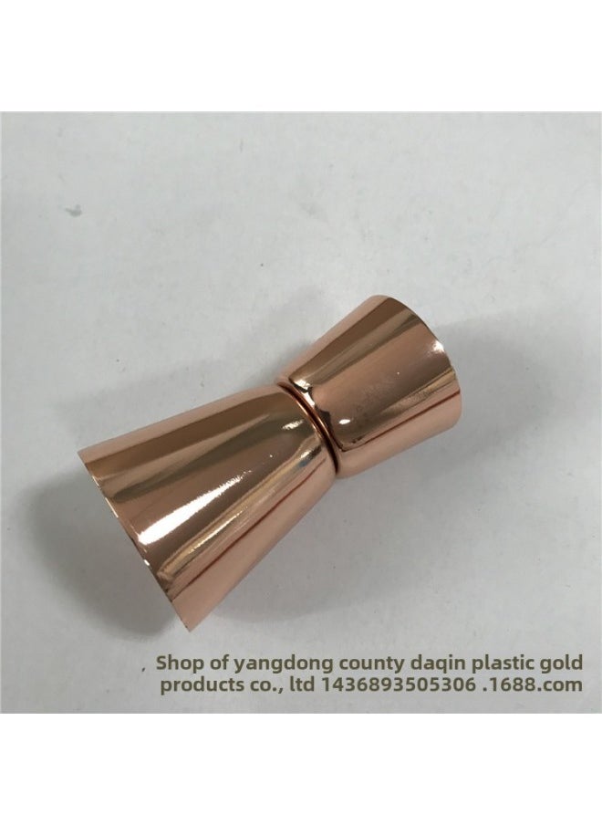 Generic - 15/30ml Stainless Steel Double Head Measuring Cup Copper Plated/Rose Gold Bar Measuring Cup-Color:Rose Gold 304-Capacity:15/30ML - Image 1