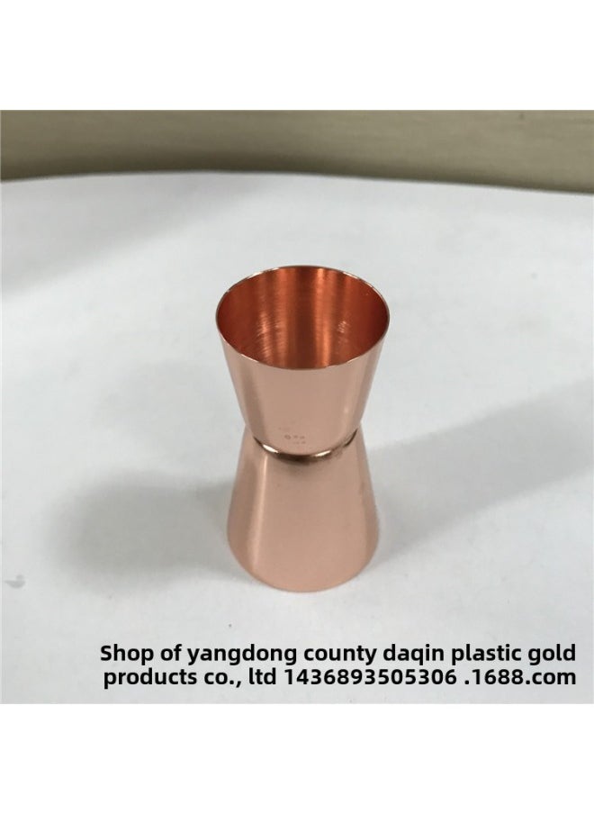 Generic - 15/30ml Stainless Steel Double Head Measuring Cup Copper Plated/Rose Gold Bar Measuring Cup-Color:Rose Gold 304-Capacity:15/30ML - Image 1
