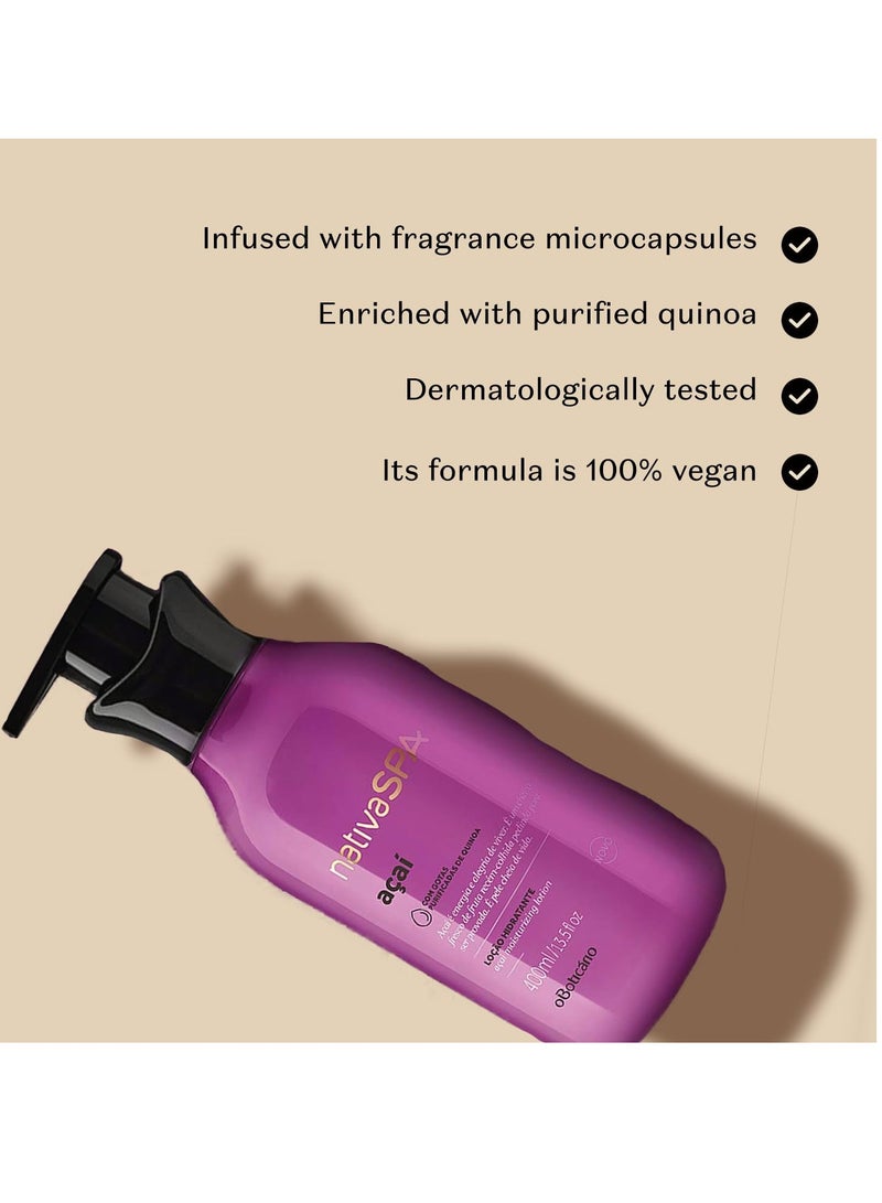 NATIVA SPA O BOTICÁRIO Nativa SPA by O Boticário, Açaí Moisturizing Body Lotion | Long-Lasting Hydration and Lightweight, Fragranced Moisturizer, 13.5 Ounce - Image 2