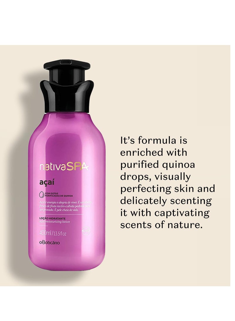NATIVA SPA O BOTICÁRIO Nativa SPA by O Boticário, Açaí Moisturizing Body Lotion | Long-Lasting Hydration and Lightweight, Fragranced Moisturizer, 13.5 Ounce - Image 4