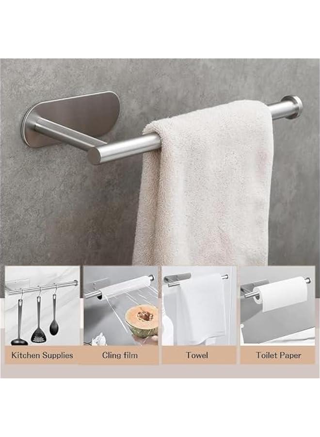 HOOKOR tissue racks under cabinets, black tissue racks under cabinets with adhesive and screws, stainless steel self-adhesive tissue strips, suitable for kitchen, pantry, sink，2pack - Image 3