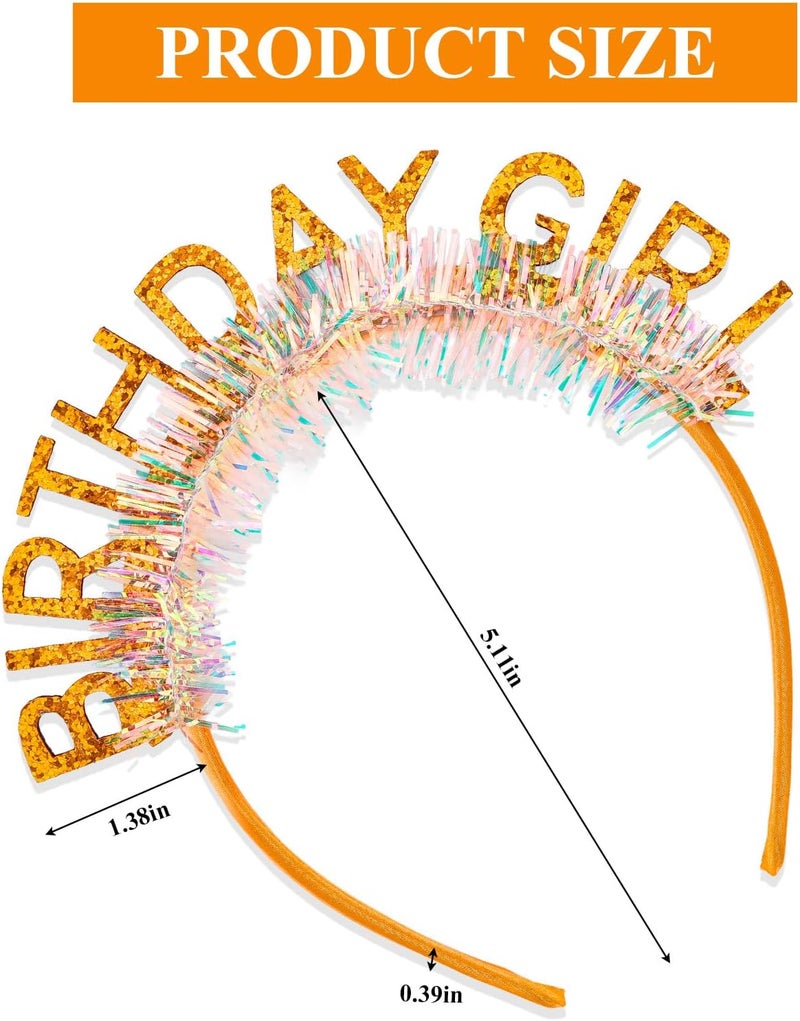 CIEHER Birthday Girl Headband Birthday Crown for Women Girls - Image 5