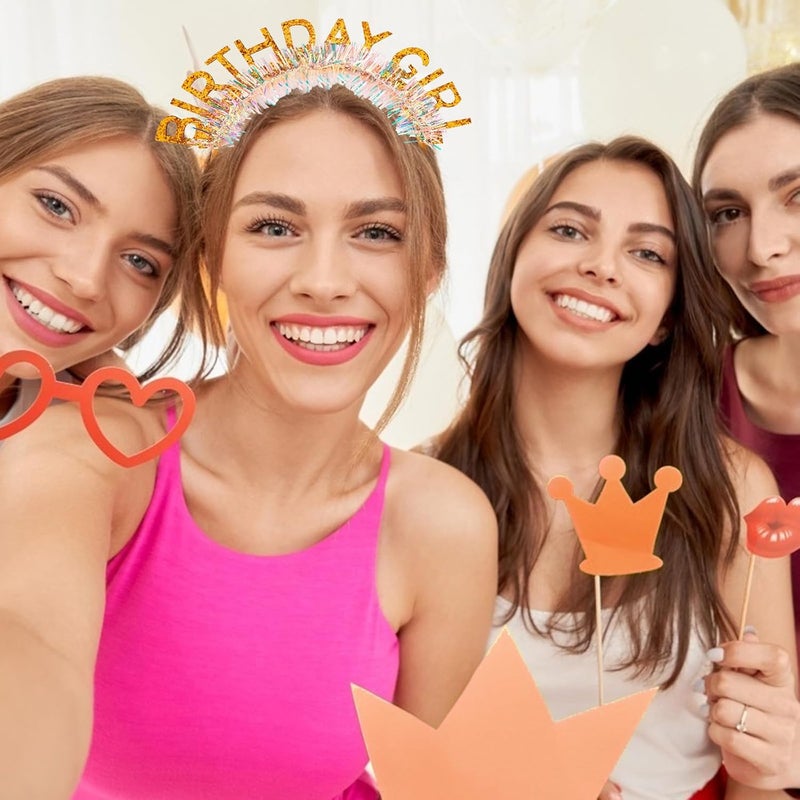 CIEHER Birthday Girl Headband Birthday Crown for Women Girls - Image 2