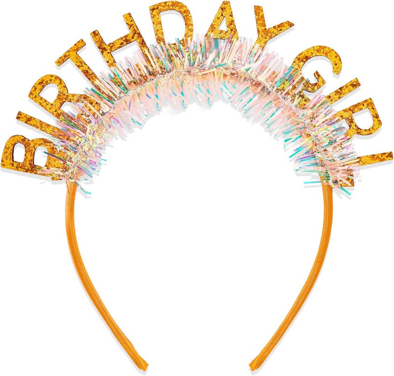 CIEHER Birthday Girl Headband Birthday Crown for Women Girls - Image 1