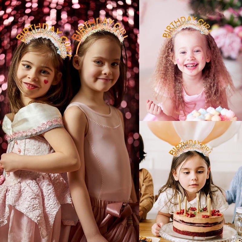 CIEHER Birthday Girl Headband Birthday Crown for Women Girls - Image 3