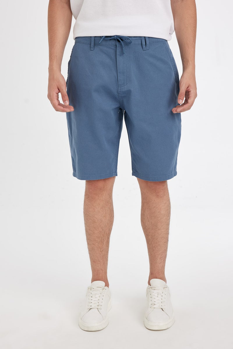 DeFacto Man Regular Fit Gabardine Regular Hem Bermuda - Image 4