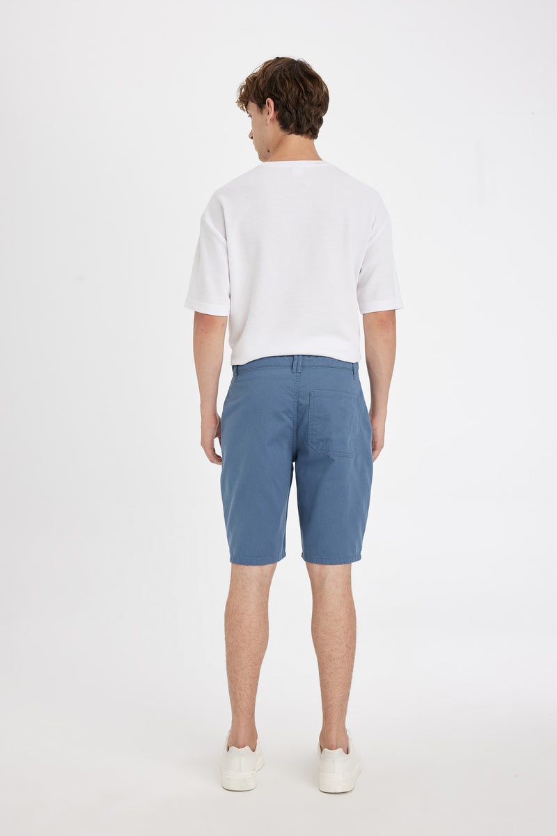 DeFacto Man Regular Fit Gabardine Regular Hem Bermuda - Image 5