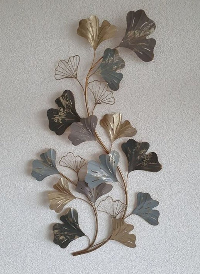Emma Emma Metal Wall Decor, Gold Hollow Lotus Flower Sculpture, 91x7.5x50 cm  - Image 1