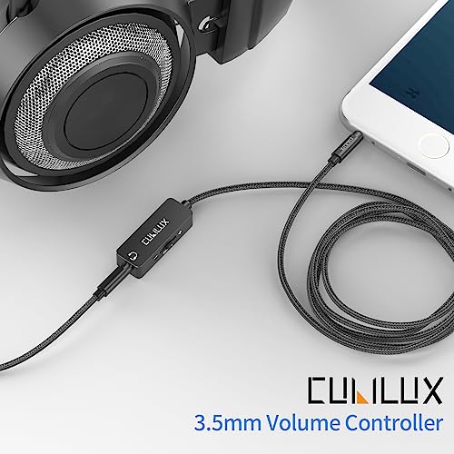 Cubilux 3.5mm TRRS Volume Attenuator Cable, 1/8-inch Headphone Extension Cord with Audio Volume Control, in-Line Volume Controller for Earphones, Speaker, 4 Feet - Image 2