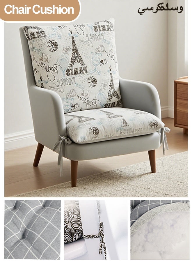 وسادة كرسي أرضية، وسادة مربعة للتأمل، وسادة مقعد سميكة مبطنة، وسادة مقعد مريحة لكرسي المكتب مع شريط تثبيت، وسادة مقعد واحدة، وسادة مقعد غير قابلة للانزلاق للظهر، وسادة مقعد خارجية للحديقة والفناء للبالغين، وسائد مقعد الكرسي 40*40 سم - Image 1