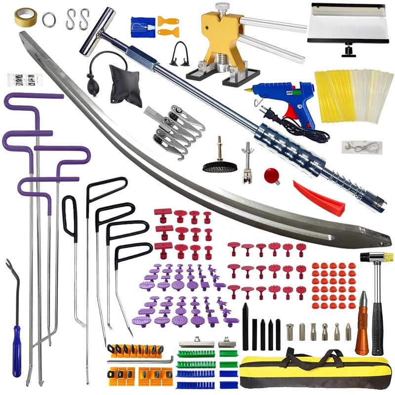 CYGOODS 182pcsset Car Dent Dings Repair Puller Kit Paintless Dent Removal Tools Hail Damage Repair ToolDent Remover Big Tools Set for Auto Dent Repair Tools Shop