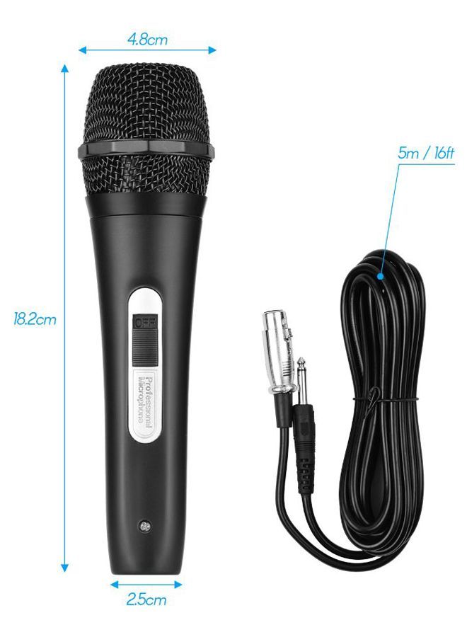 NIBEMINENT Handheld Wired Microphone With Cable I6053-1 Black - Image 2