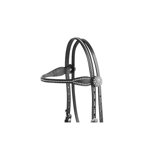 Weaver Leather unisex adult Browband Headstall, Black, Horse US - Image 3