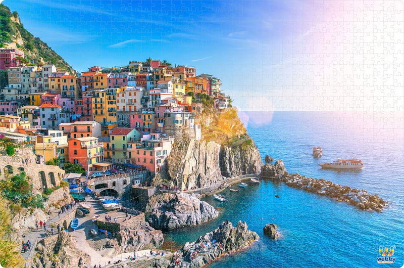 Webby Wooden Cinque Terre Wooden Puzzle | Best Gift for Teenager | Fun & Challenging| Puzzle for Adult & 14+ Kids, 1000 Pieces Puzzle - Image 1