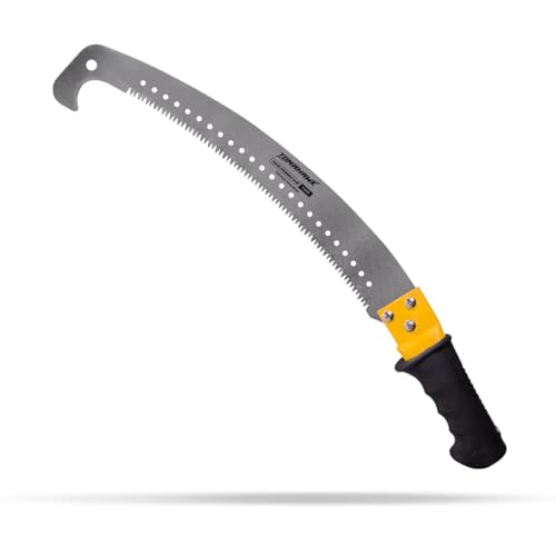 TOMAHAWK® 21” Hook Pruning Saw – Professional Hand Saw for Cutting Trees, Branches, Weeds | For Farms, Landscaping & Gardening | Includes Hook Tip for Branch Pulling | Non-Slip Rubber Handle | THP21 - Image 1