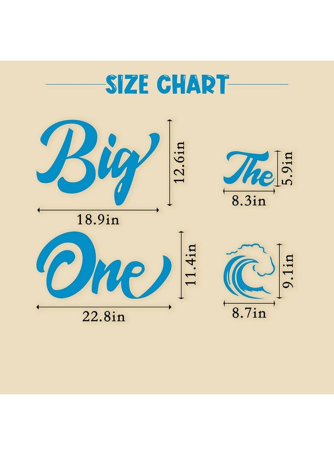 MUWEOL The Big One Decal - Wave Themed 1st/First Birthday Party Decoration, Surf Birthday Decor for Little Boy - Image 2