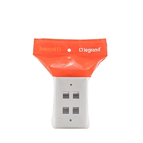 On-Q Legrand - OnQ 4 Port Keystone Single Gang Wall Plate, 1 Gang Keystone Wall Plate Supports 4 Keystone Insert, Screw-In Plastic, White, 10 Count, WP3404WH10 - Image 4
