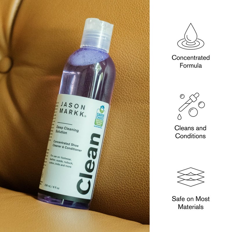 Jason Markk Deep Cleaning Solution, Shoe Cleaner, Cleans & Conditions, Sneaker Care, Ideal for Footwear, Safe for Leather, Suede, Nubuck, Cotton, Knits, 8oz - Image 3