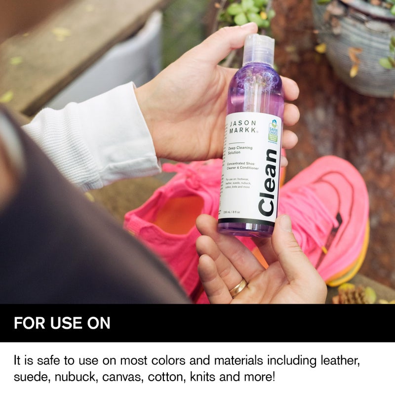 Jason Markk Deep Cleaning Solution, Shoe Cleaner, Cleans & Conditions, Sneaker Care, Ideal for Footwear, Safe for Leather, Suede, Nubuck, Cotton, Knits, 8oz - Image 5