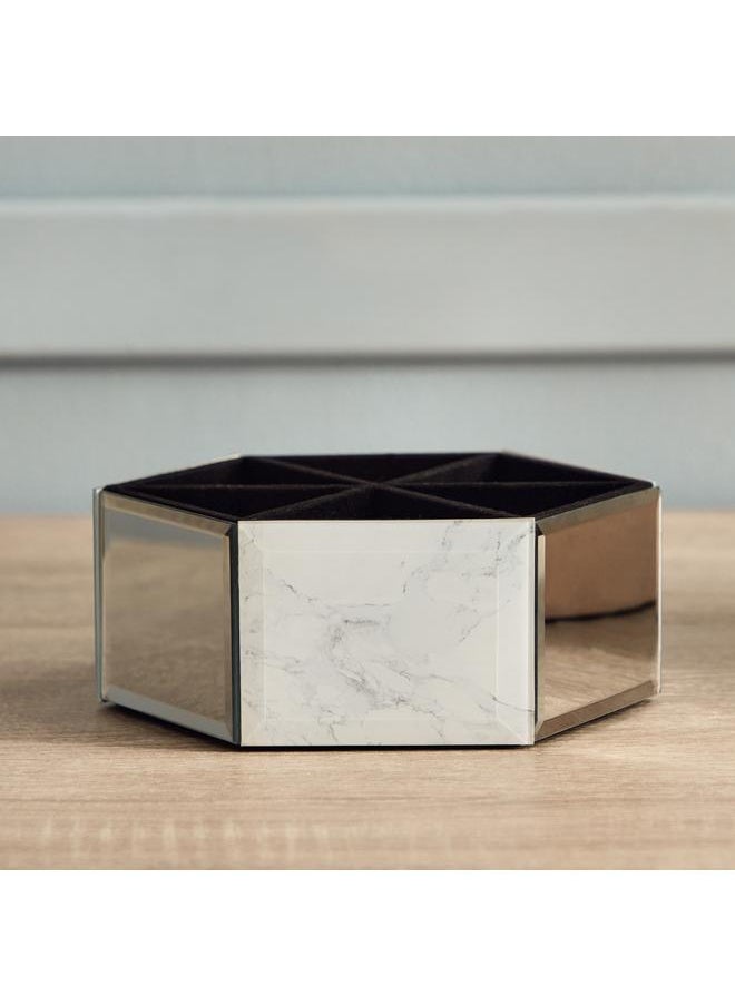 Lamac Crafts Metallic Finish Glass Jewellery Box 17X14.7X6.5 Cm  - Image 3