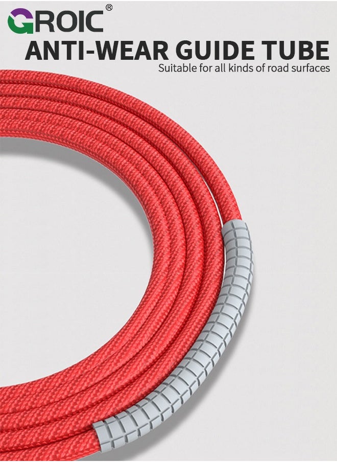 GROIC 7 M Long Jump Rope for Kids Adults, Double Length Jump Rope, Adjustable Skipping Ropes with High-strength Nylon Braided Rope Core, 360° Rotation Not Entangled, Long Enough for 4-6 Jumpers  - Image 3