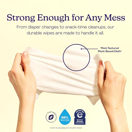 Hello Bello Premium Wipes, Designed for Sensitive Skin with Chamomile & Aloe Extracts, Flower Pop (12 Resealable Packets = 720 Total Wipes) - Image 4