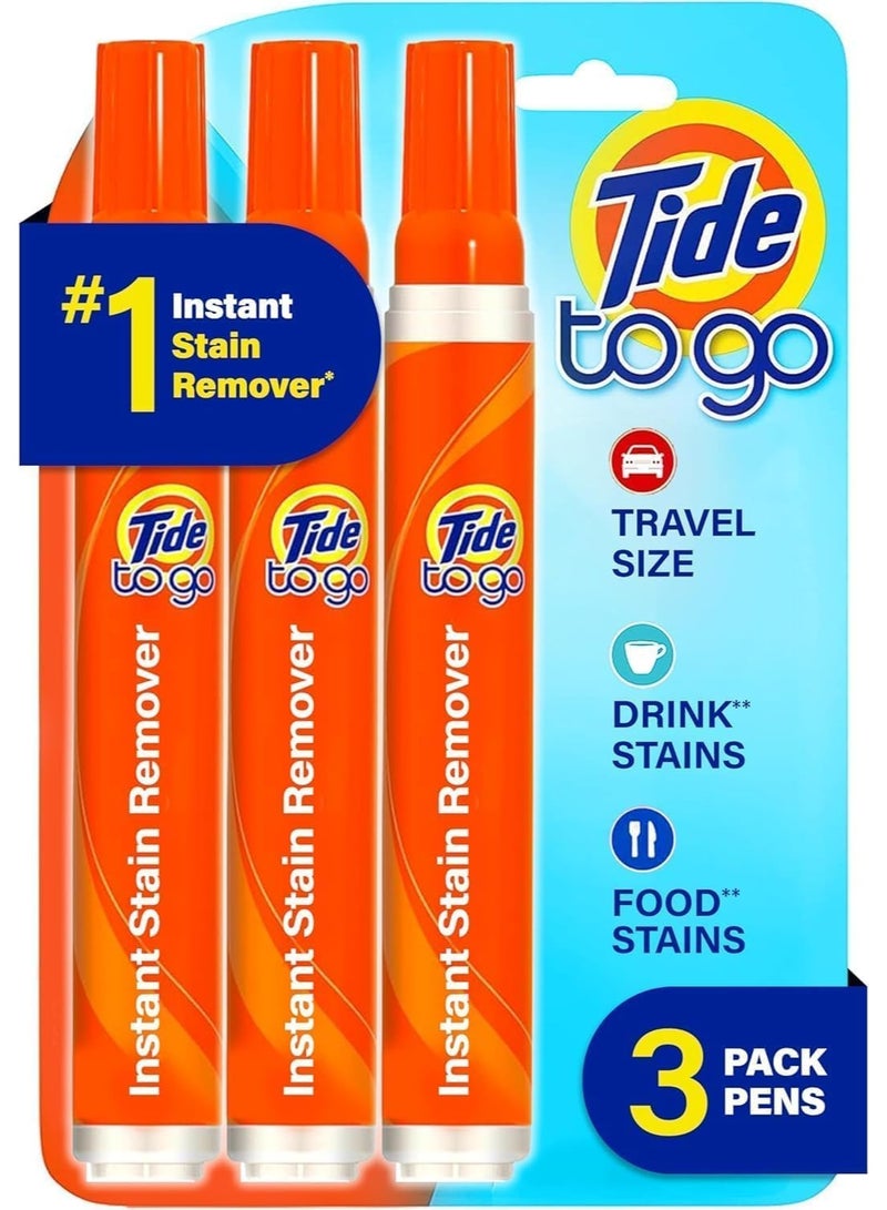 Tide Pen Stain Remover for Clothes, Tide To Go Pen, Instant Stain Remover Pen & Spot Cleaner, Portable & Travel-Friendly, 3 Count (Pack of 1) - Image 1