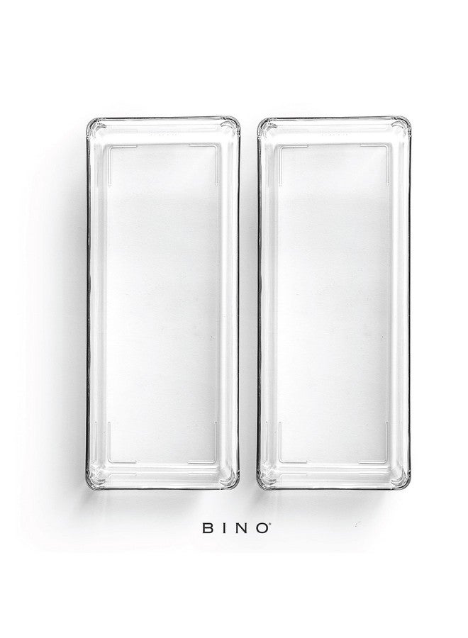 BINO | Oblong Plastic Drawer Organizer Bin, 2-Pack | THE ARTISAN COLLECTION | Multi-Purpose | Durable | BPA-Free | Desk, Vanity, Bathroom & Makeup Drawer Organizer - Image 5