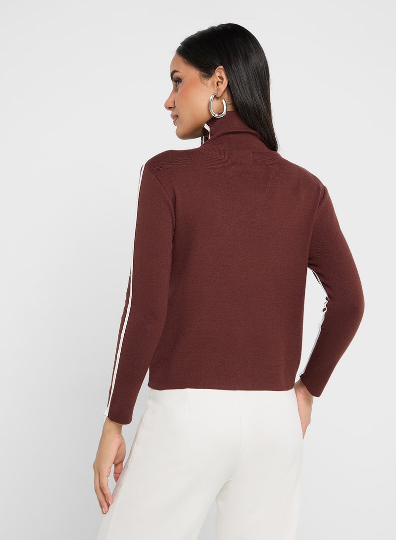 ELLA Contrast Trim Turtle Neck  - Image 2