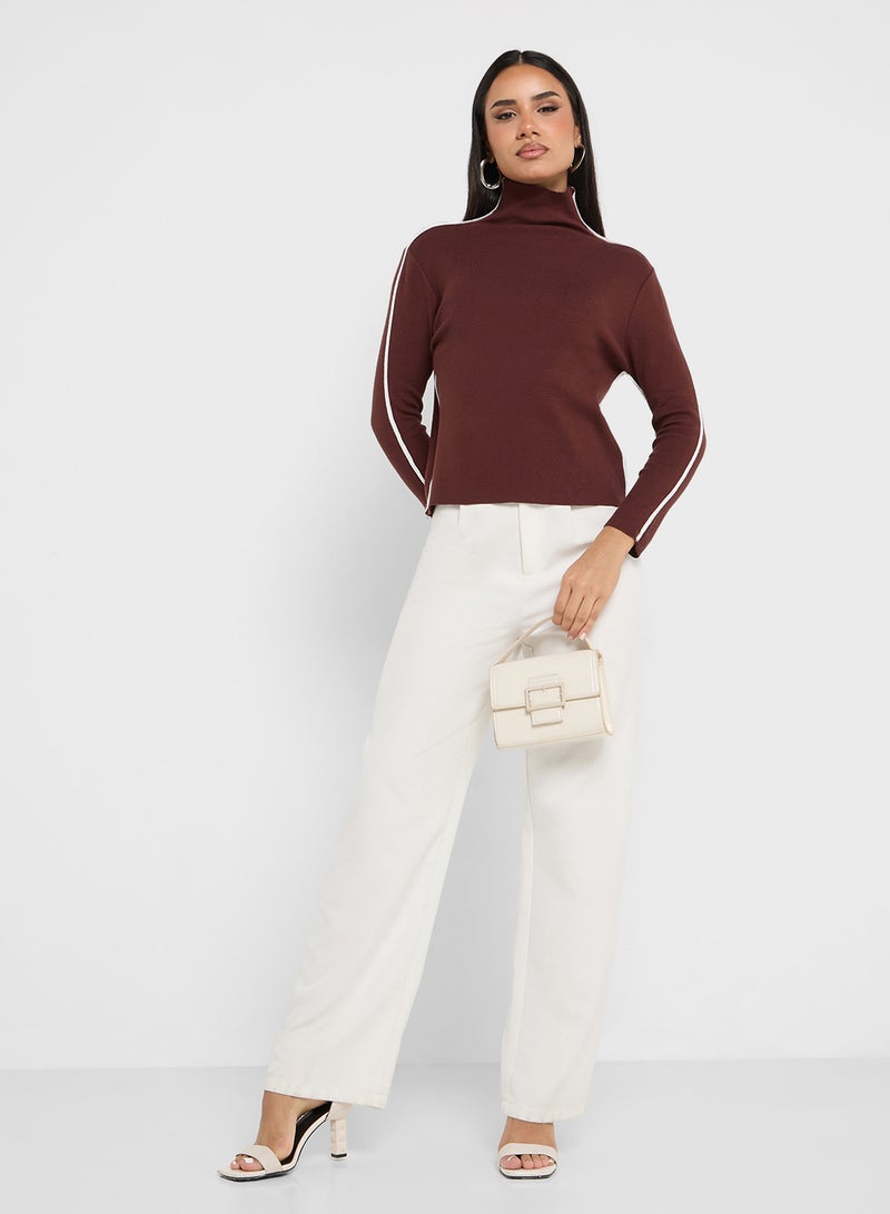 ELLA Contrast Trim Turtle Neck  - Image 4