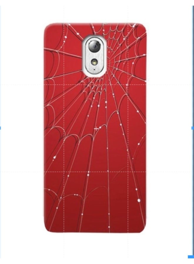 Thermoplastic Polyurethane Spider Web Pattern Case Cover For Lenovo Vibe P1m Red