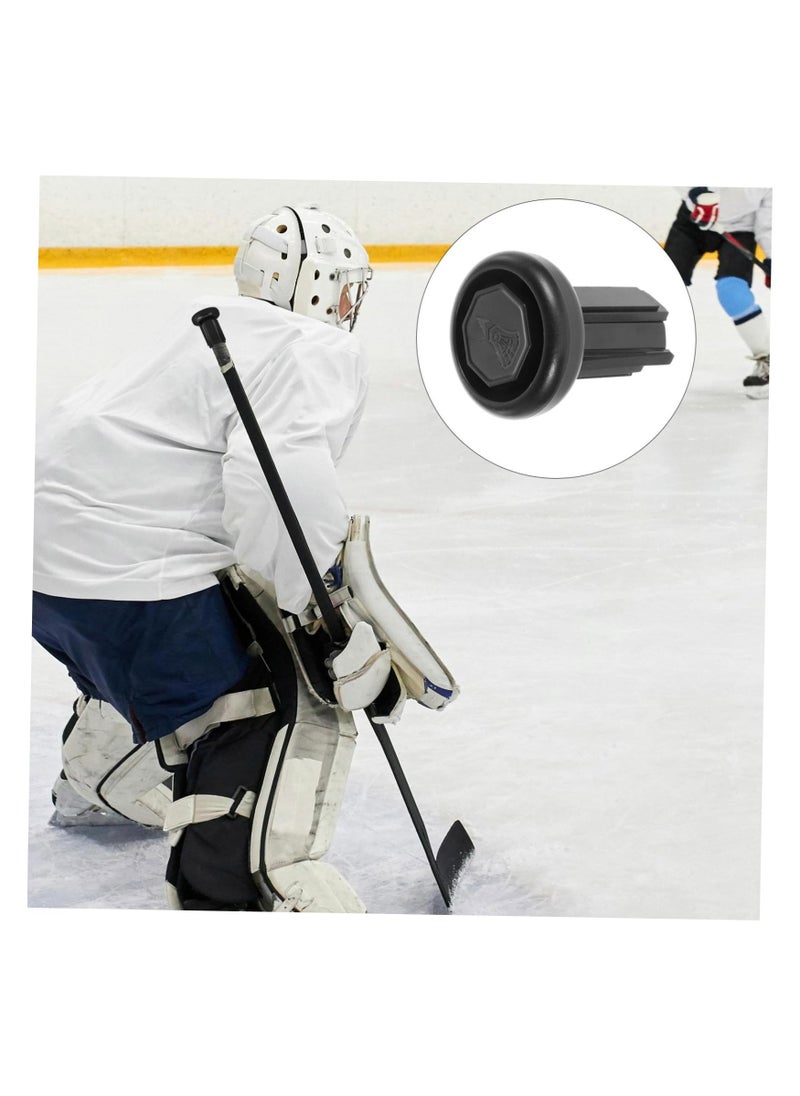 SYOSI - Hockey Pucks non-slip Hockey Stick Tail Cover, Protector Component Ice Hockey Stick Tip Protector Protective Case, Hockey Replaceable Covers for Hockey Tips, Hockey Parts Supplies Abs Non-slip - Image 1