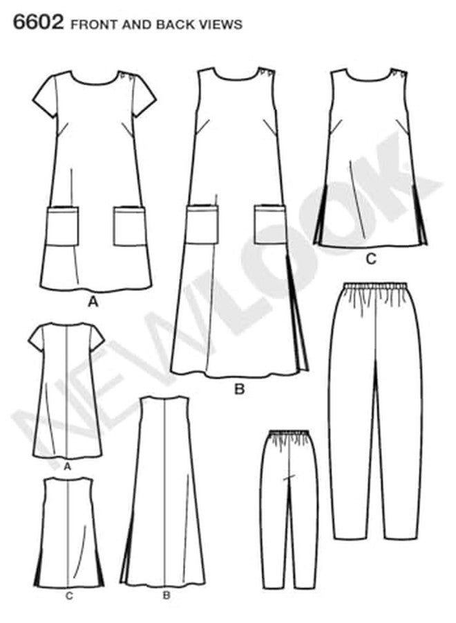 New Look Sewing Pattern 6602 Misses Dresses, Size A (S-M-L-XL-XXL) - Image 2
