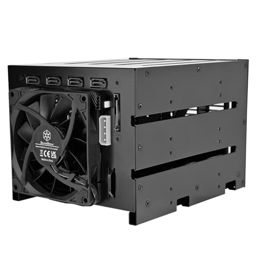 SilverStone سيلفرستون تكنولوجيا FS304-V ثلاث (3) فتحات 5.25" إلى أربع (4) فتحات 3.5" SAS 12G / SATA 6G بدون درج، SST-FS304B-V - Image 3