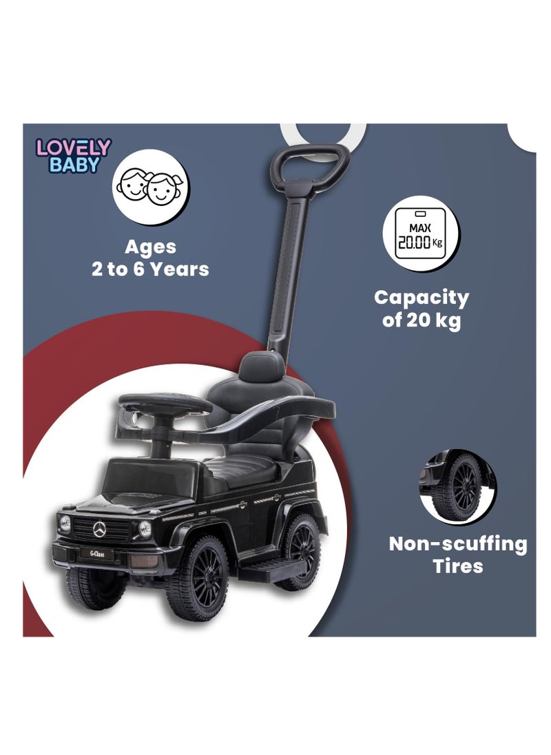 Mercedes-Benz Mercedes-Benz 3 in 1 Push Car for Kids, Ride-on with Rotating Handlebar, Storage, Comfortable Foot-Rest, Riding Vehicle, Musical Steering, Baby Car for Kids 1 to 3 Years  - Image 4