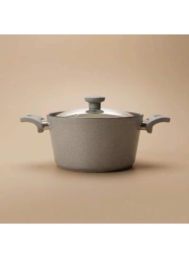 Cooking Pot With Non-Stick Coating, 24Cm - Grey