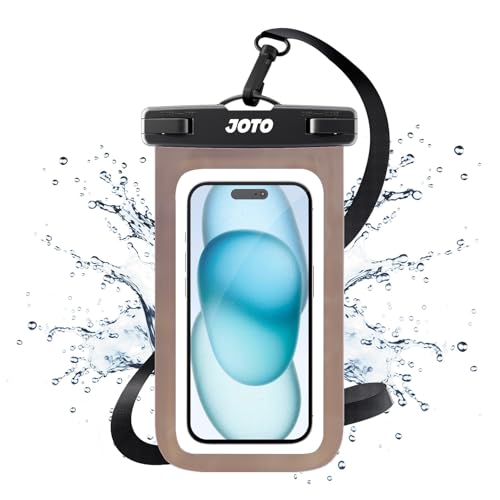 JOTO Up to 7" Universal Waterproof Phone Case for iPhone 17 Air 16 15 14 13 12 11 Plus Pro Max, IPX8 Cellphone Dry Bag XR X SE, Galaxy S23 S22 S21 S20+ S20 S10 Plus Note, Pixel -CrystalBlack - Image 1